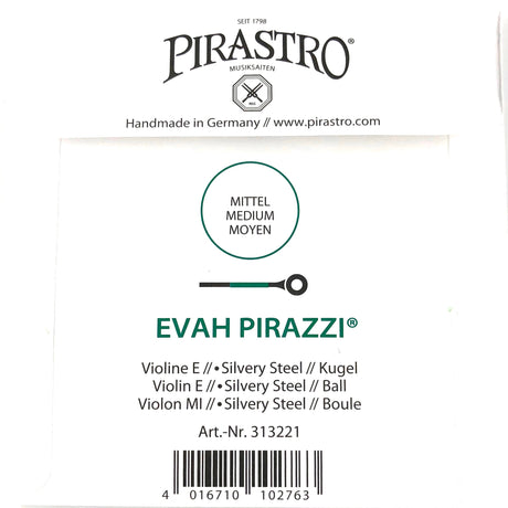Pirastro Evah Pirazzi Violin Einzelsaite E mit Kugel 4/4 - Musik-Ebert Gmbh
