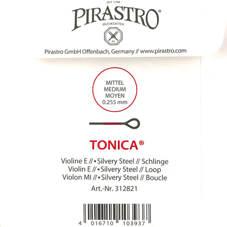 Pirastro Tonica Violin Einzelsaite E mit Schlinge 4/4 - Musik-Ebert Gmbh