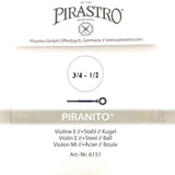 Pirastro Piranito Violin Einzelsaite E mit Kugel 3/4-1/2 - Musik-Ebert Gmbh