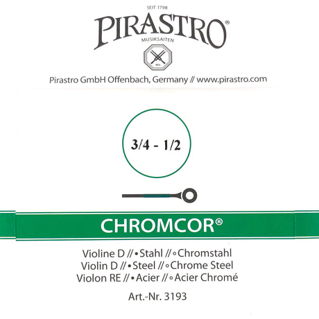 Pirastro Chromcor Violin Einzelsaite D mit Kugel 3/4-1-2 - Musik-Ebert Gmbh