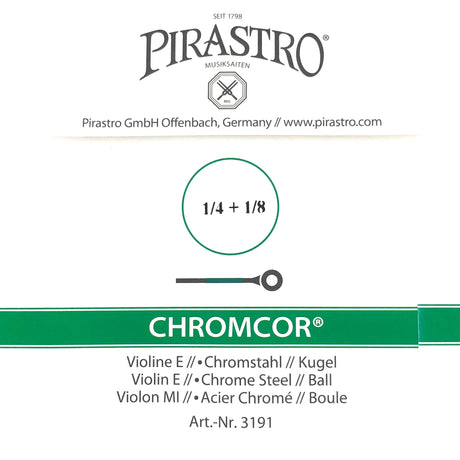 Pirastro Chromcor Violin Einzelsaite E mit Kugel 1/4-1/8 - Musik-Ebert Gmbh