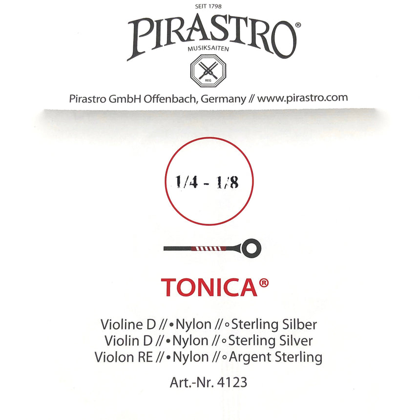 Pirastro Tonica Violin Einzelsaite D mit Kugel 1/4-1/8 - Musik-Ebert Gmbh