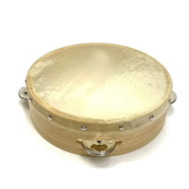 Migma 879/004 Tambourin Naturfell mit Schellen Ø 20cm - Musik-Ebert Gmbh