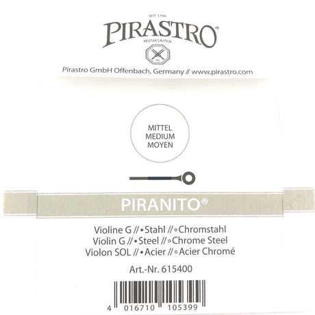 Pirastro Piranito Violin Einzelsaite G mit Kugel 4/4 - Musik-Ebert Gmbh