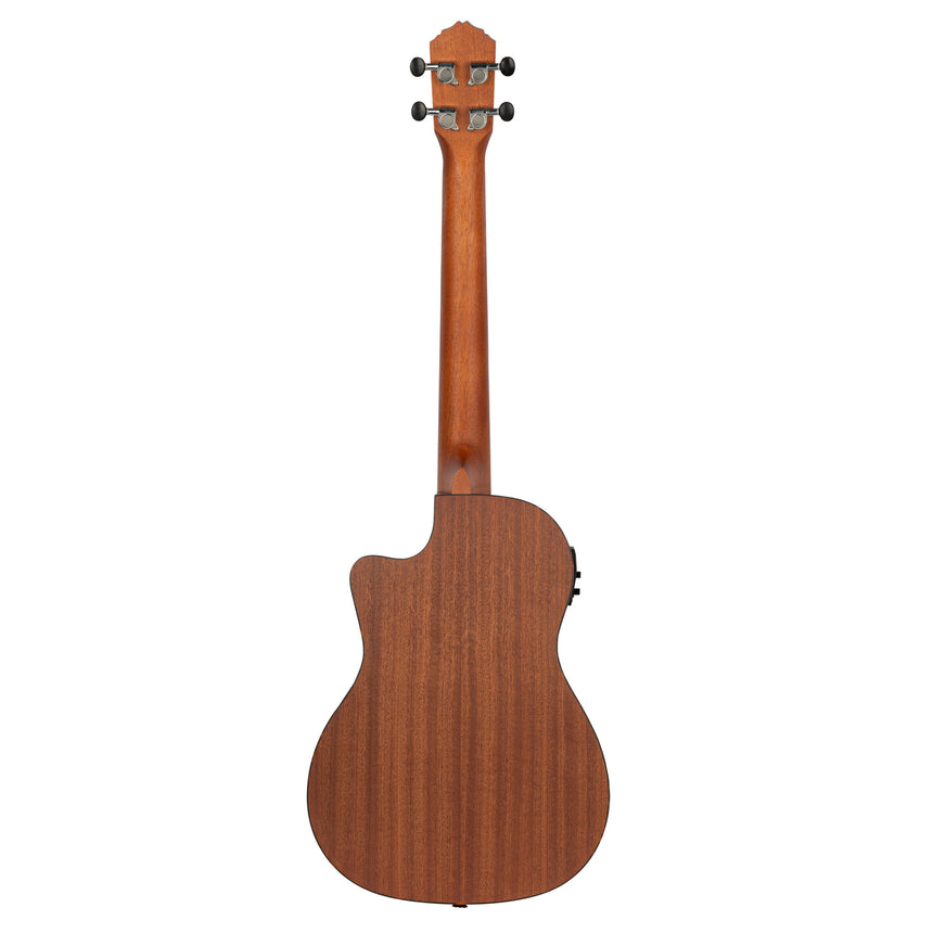 ORTEGA Bonfire Serie/Preamp Bariton Ukulele - Fichte Natur mit Lasergravur - Musik-Ebert Gmbh