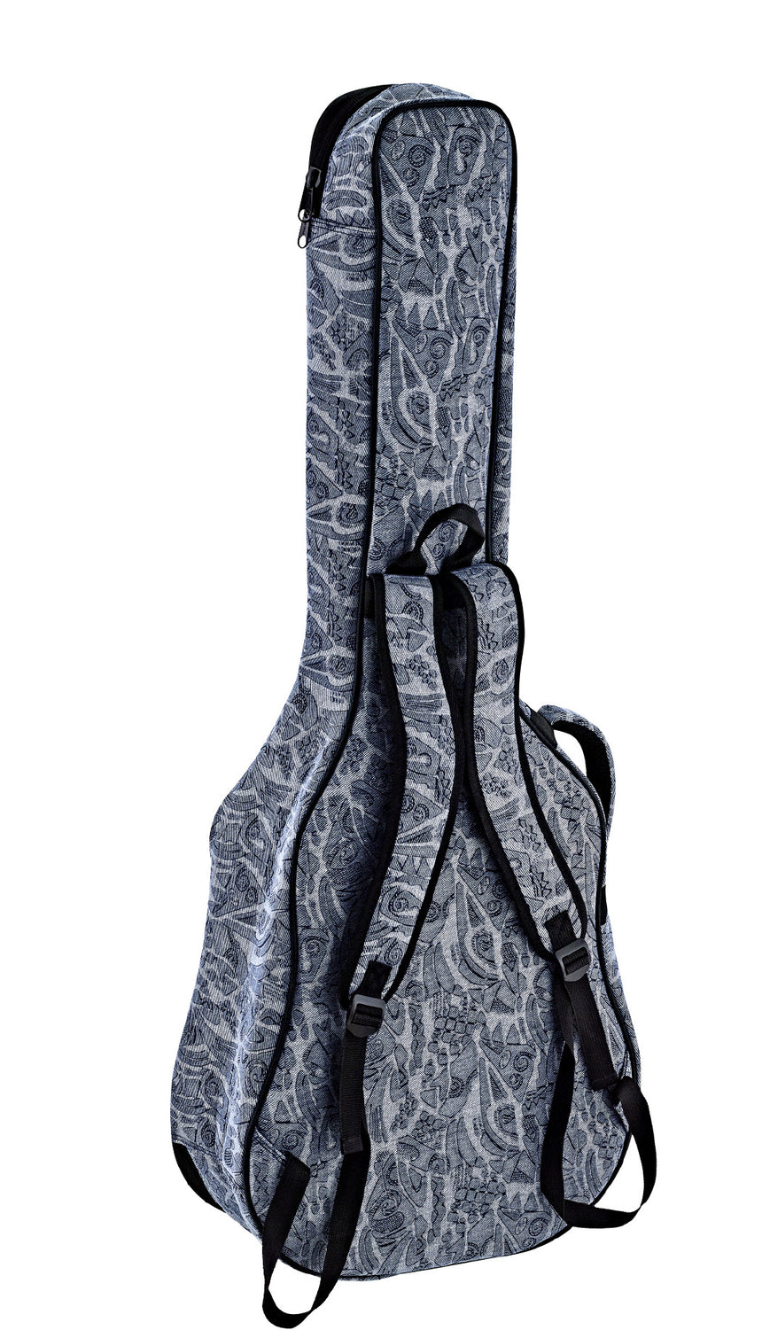 ORTEGA Dreadnought Gigbag - Blue Jeans Style - 10mm Polsterung - Musik-Ebert Gmbh