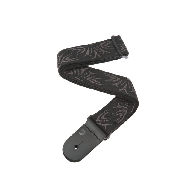 D'Addario Woven Guitar Strap, Black/Gray Tattoo - Musik-Ebert Gmbh